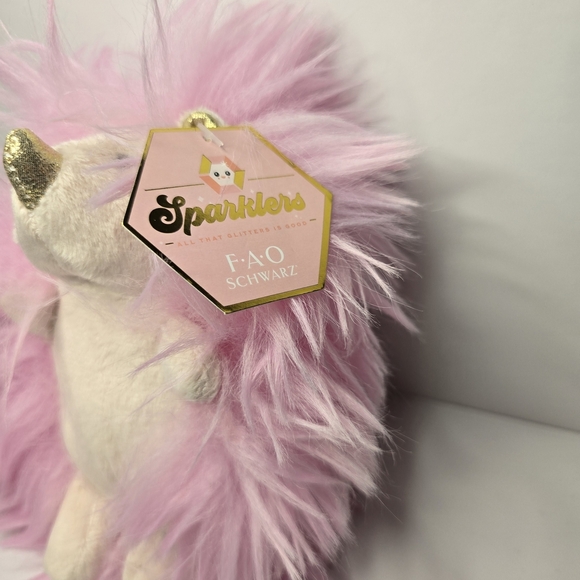 FAO Schwarz Pink and Cream Plush Hedgehog - Picture 2 of 4